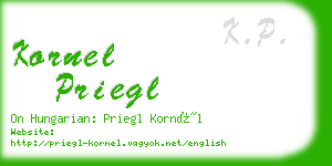 kornel priegl business card